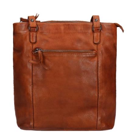 Bear Design Cow Lavato Schoudertas cognac