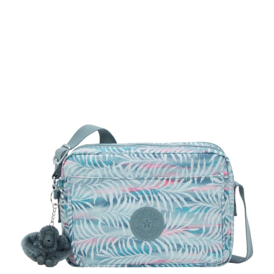 Kipling Abanu Medium Crossbody palmtree leaves Multicolor