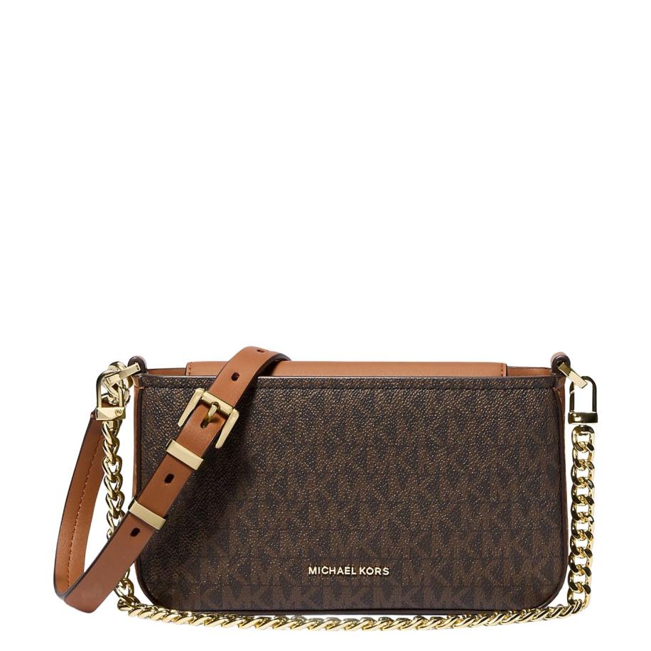 Michael Kors Bryant SM Conv Crossbody Pouchette brn/acorn Bruin