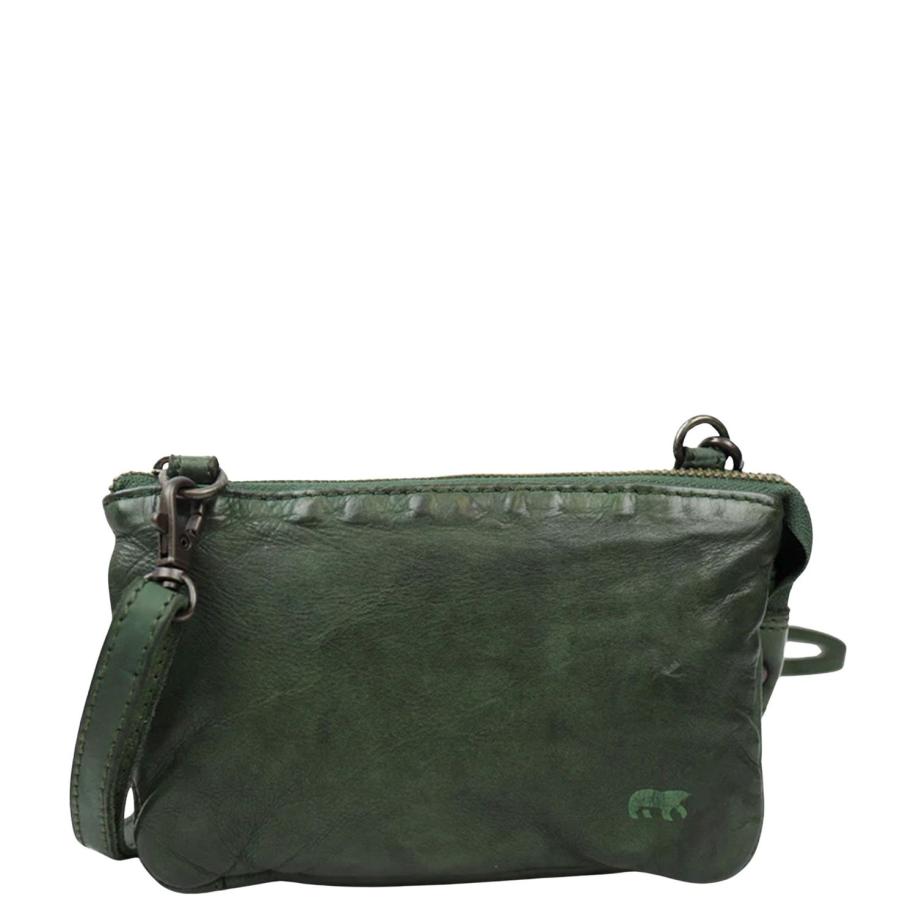 Bear Design Cow Lavato Uma Crossbody olive green Groen