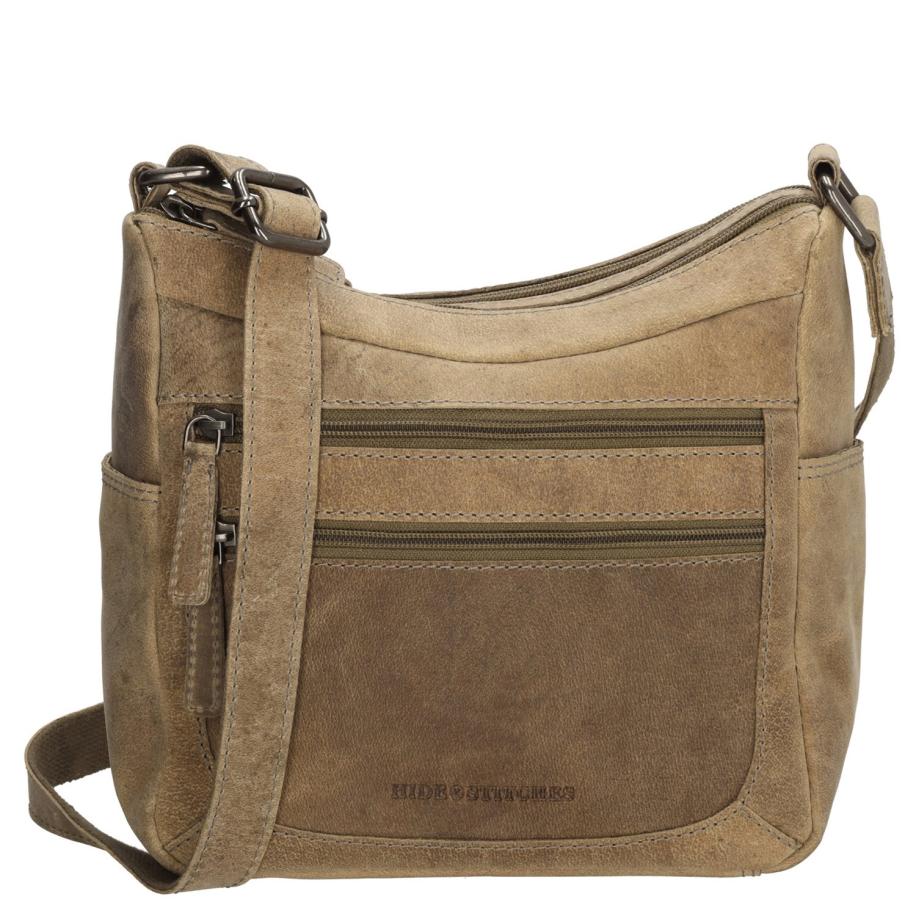 Hide & Stitches Idaho Shoulderbag darksand Bruin