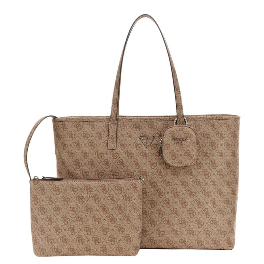Guess Power Play II Large Tech Tote latte logo Bruin