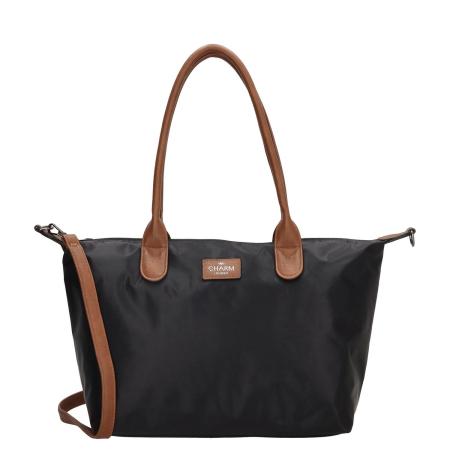 Charm Buckingham Shopper zwart Nylon