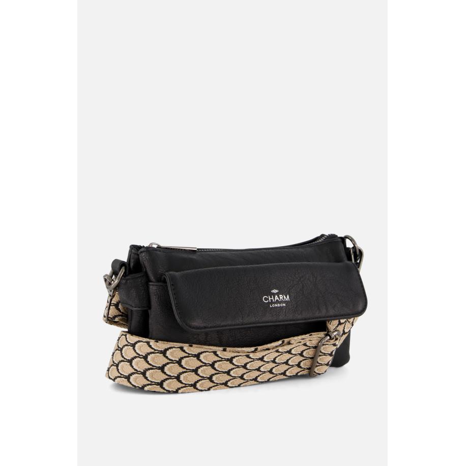Charm London Crossbody zwart Synthetisch Zwart