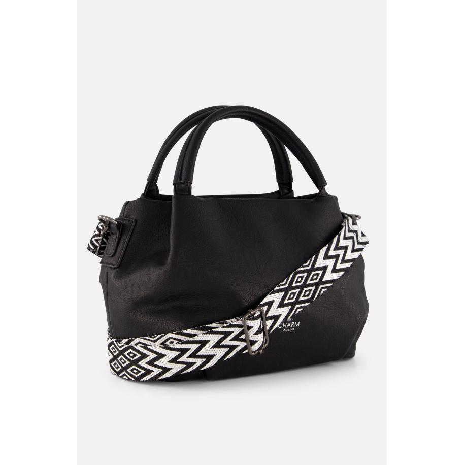 Charm London Handtas zwart Synthetisch Zwart