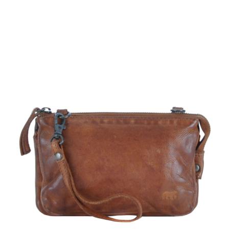 Bear Design Cow Lavato Uma Crossbody cognac