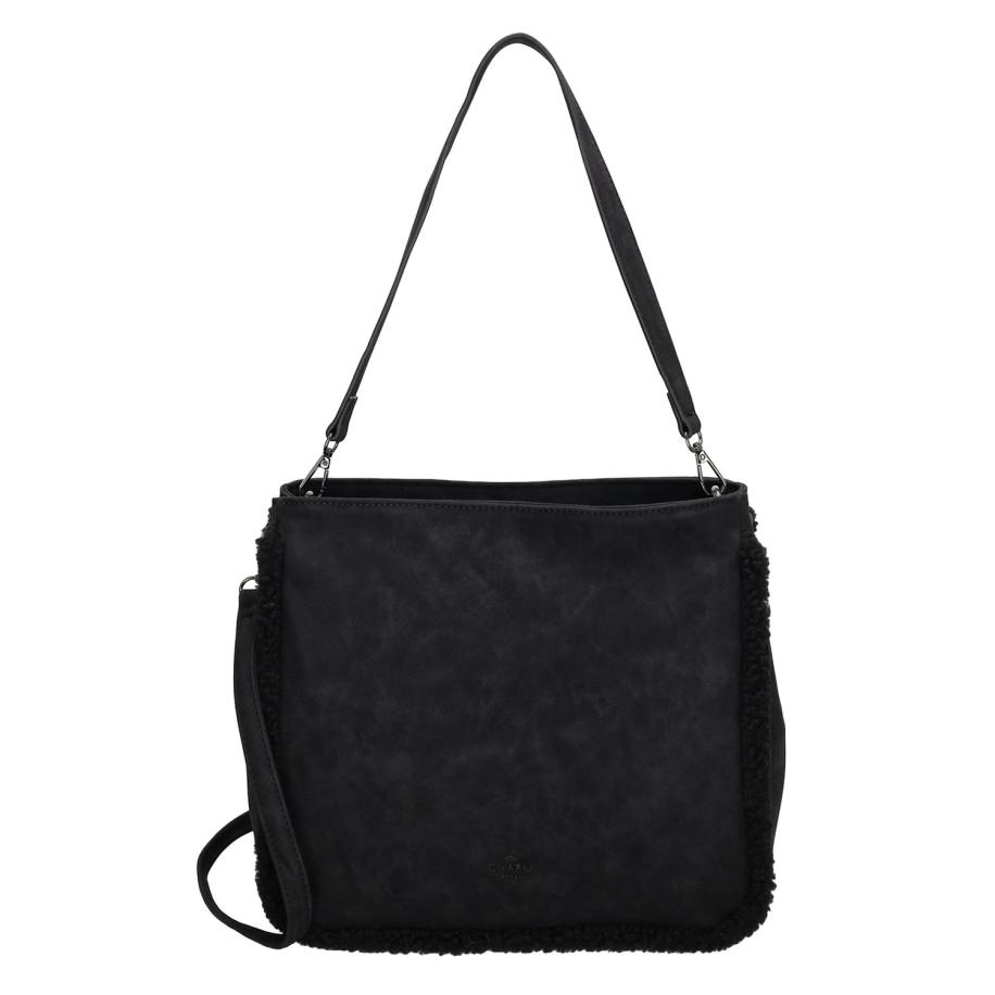 Charm London Newington Shoulderbag black Zwart