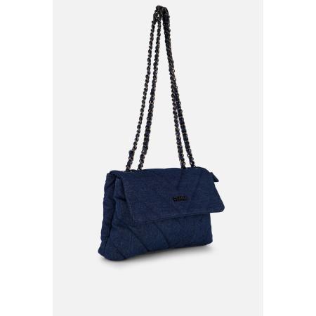 Charm Schoudertas Denim blauw Canvas