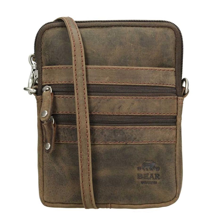Bear Design Dark Nature Schoudertas XS brown Bruin