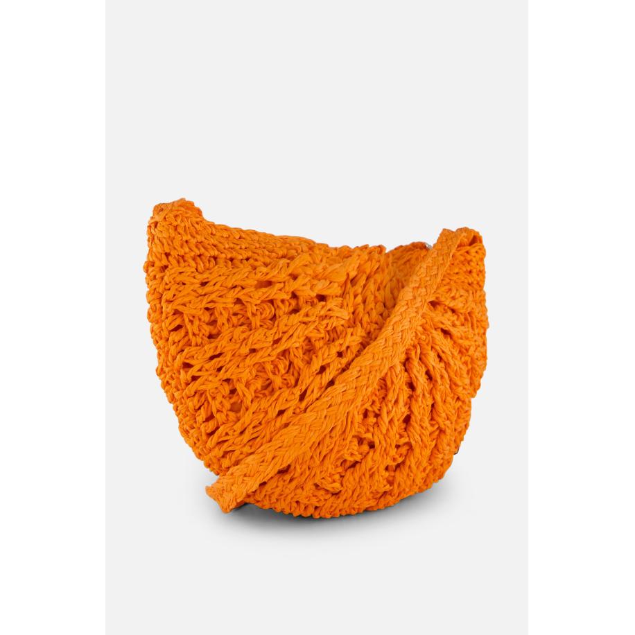 Sarlini Schoudertas Stro oranje Oranje