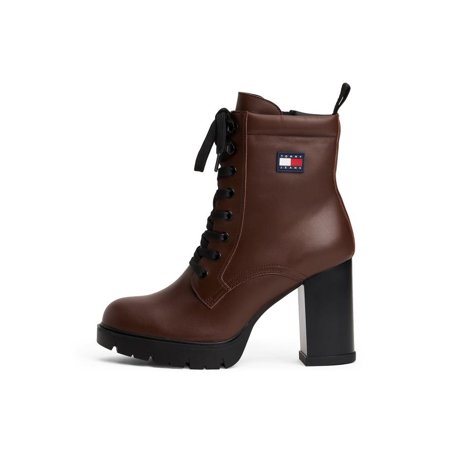 Tommy Jeans Tommy Jeans Veterlaarsjes donkerbruin -