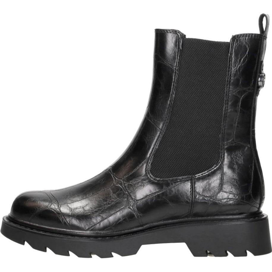 Tamaris - Enkellaarsjes Plat Zwart