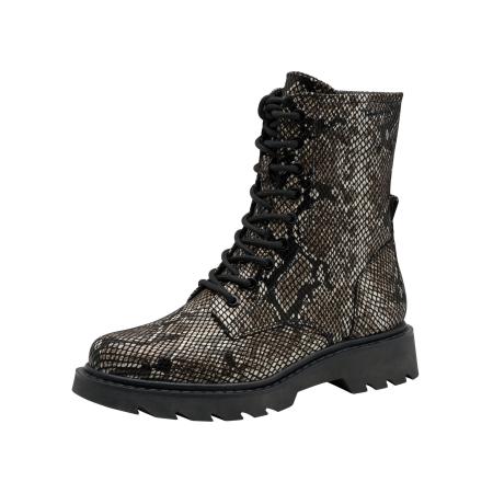 Tamaris Veterlaarsjes donkerbruin / lichtgrijs / zwart