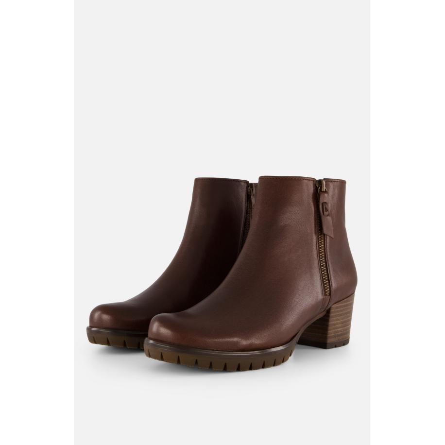 Gabor Enkellaarsjes cognac Leer Bruin