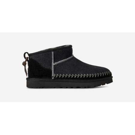 UGG® Classic Ultra Mini Biarritz-laars in Black, Maat 38, Suede