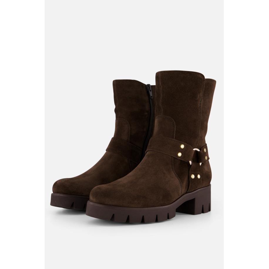 Gabor Enkellaarsjes bruin Suede Bruin