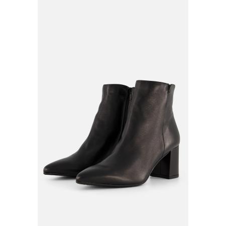 Linea Zeta Enkellaarsjes zwart Leer