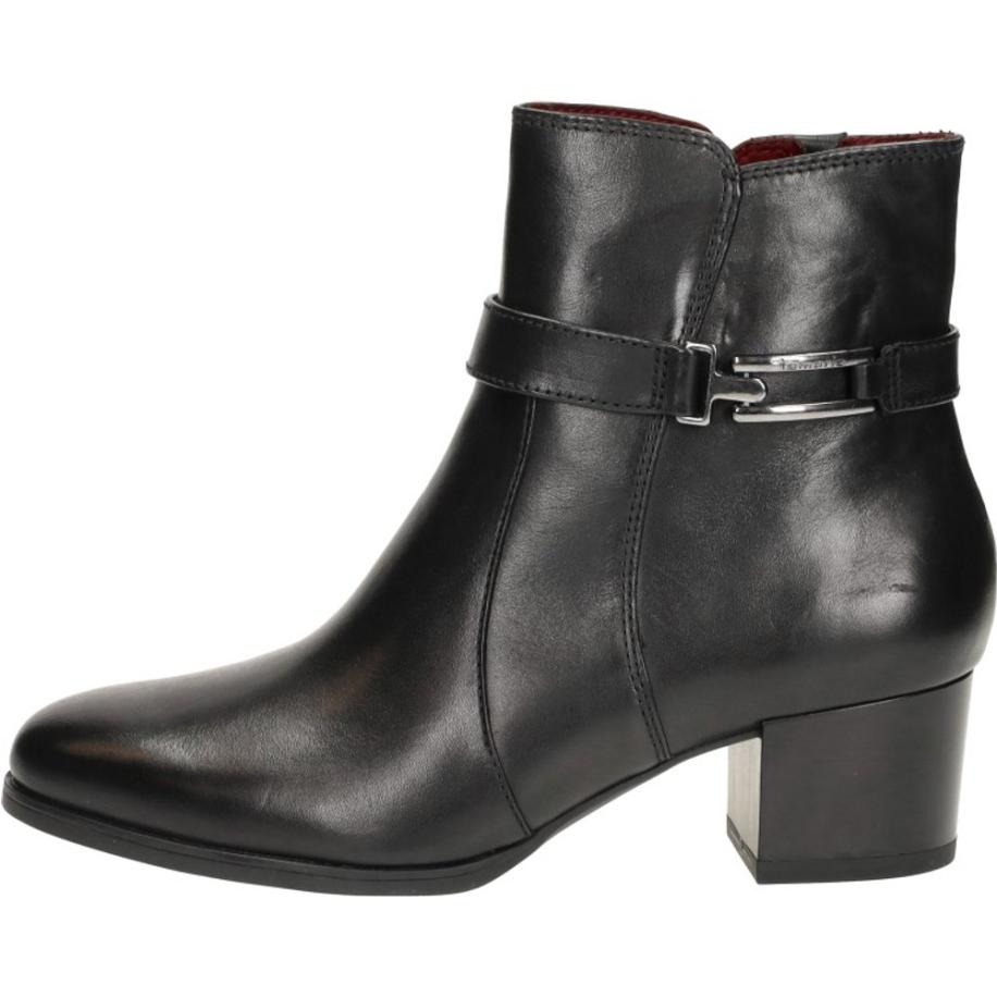 Tamaris - Enkellaarsjes Hak Zwart