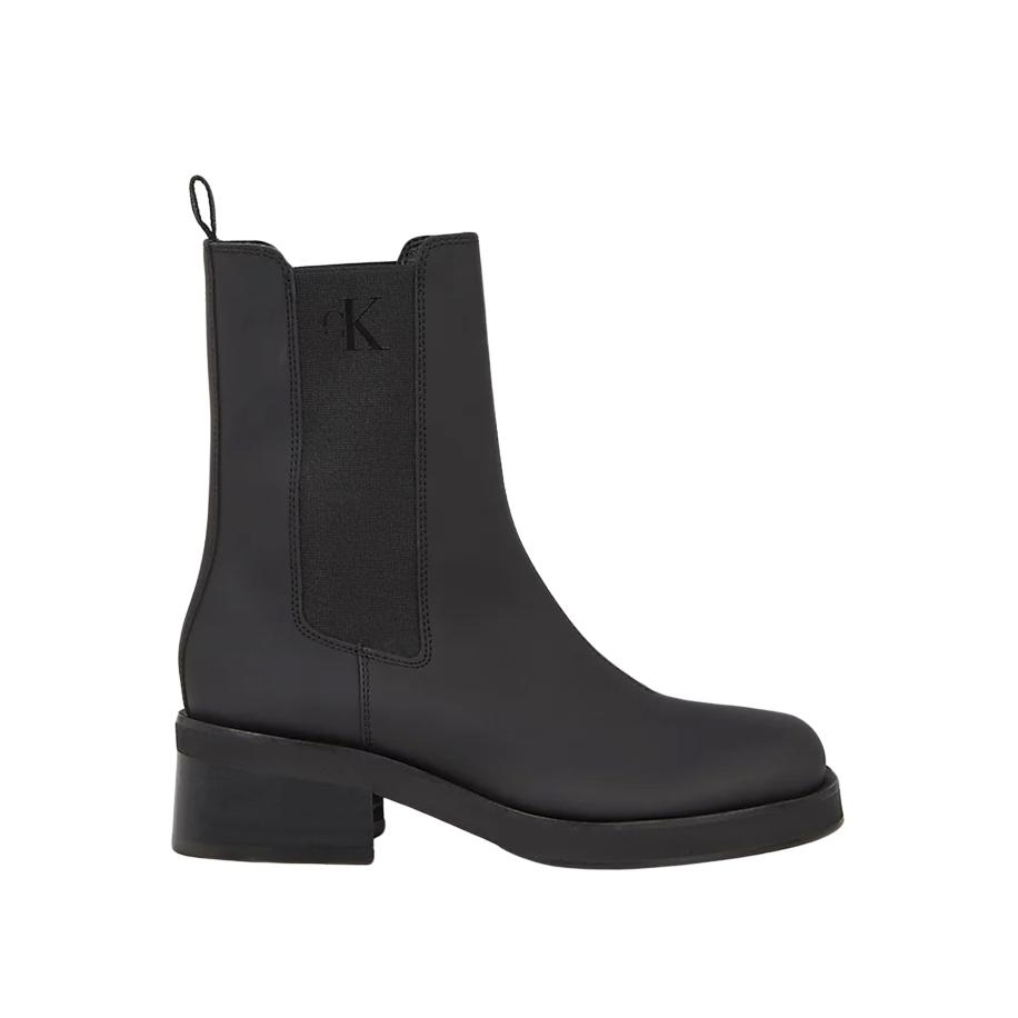 Calvin Klein BIKER BOOT CHELSEA LTH WN Zwart