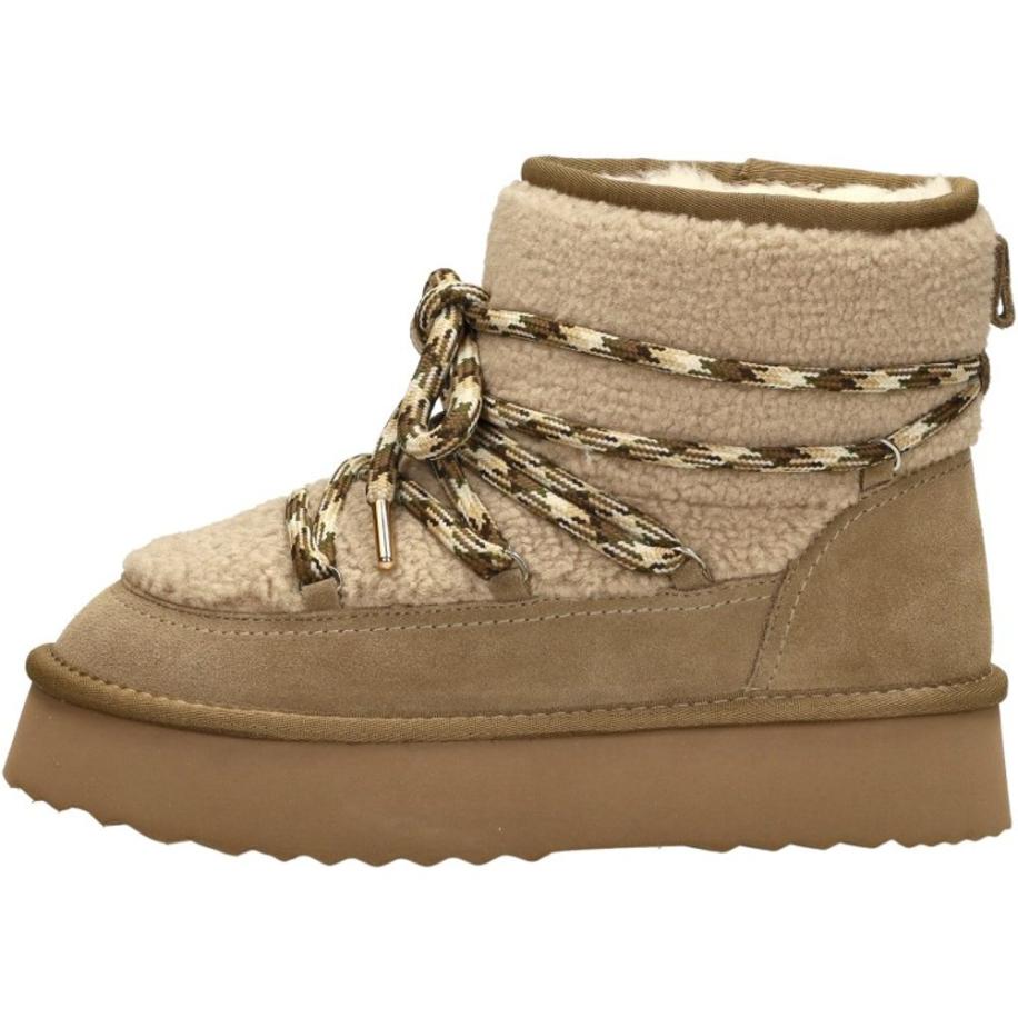 Shoecolate - Enkellaarsjes Plat Bruin