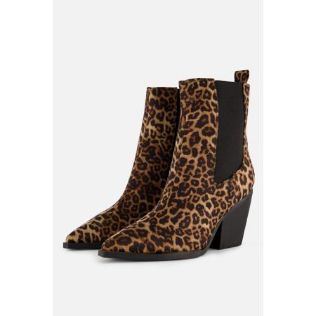 Posh by Poelman Chelsea boots met hak bruin Pu