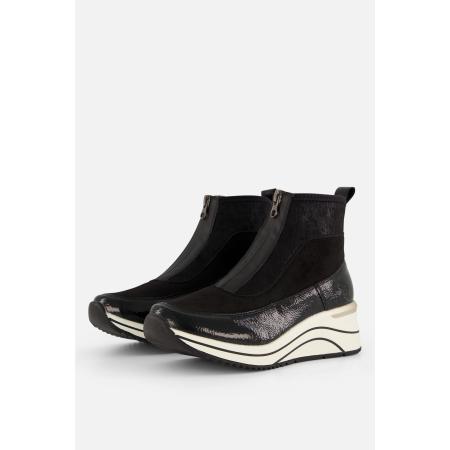 Remonte Enkellaarsjes zwart Textiel