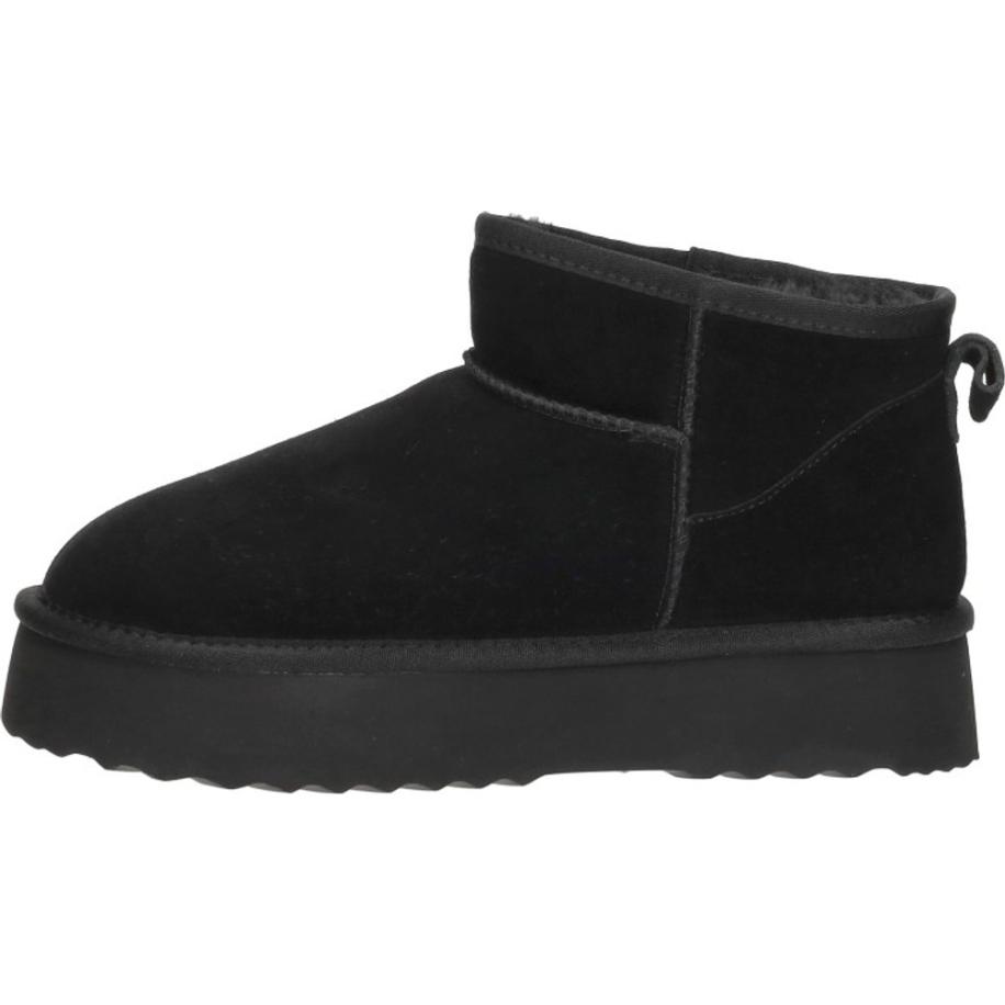 Shoecolate - Enkellaarsjes Plat Zwart