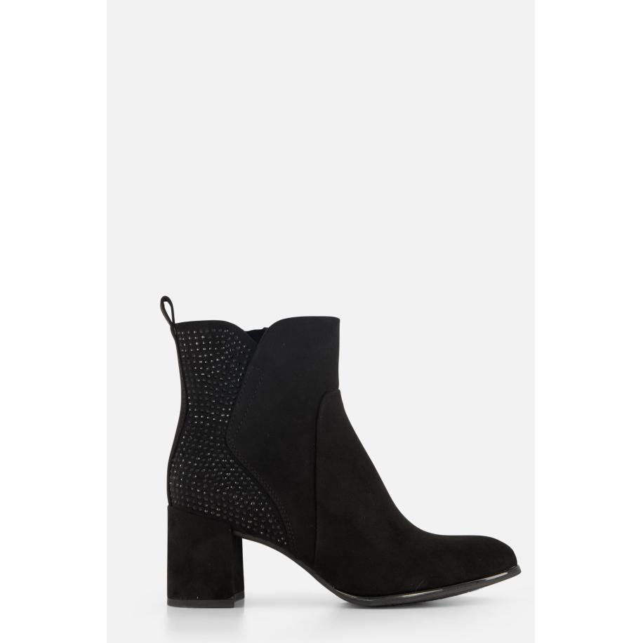 Marco Tozzi Enkellaarsjes zwart Textiel Zwart