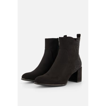 Marco Tozzi Enkellaarsjes zwart Textiel