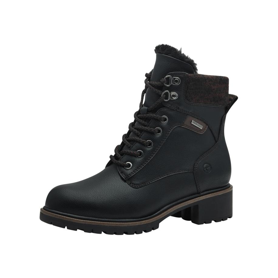 Tamaris Tamaris Veterlaarzen bruin gemêleerd / donkergroen -