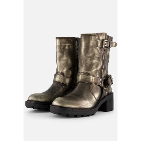 Lazamani Vintage Biker boots zilver Leer
