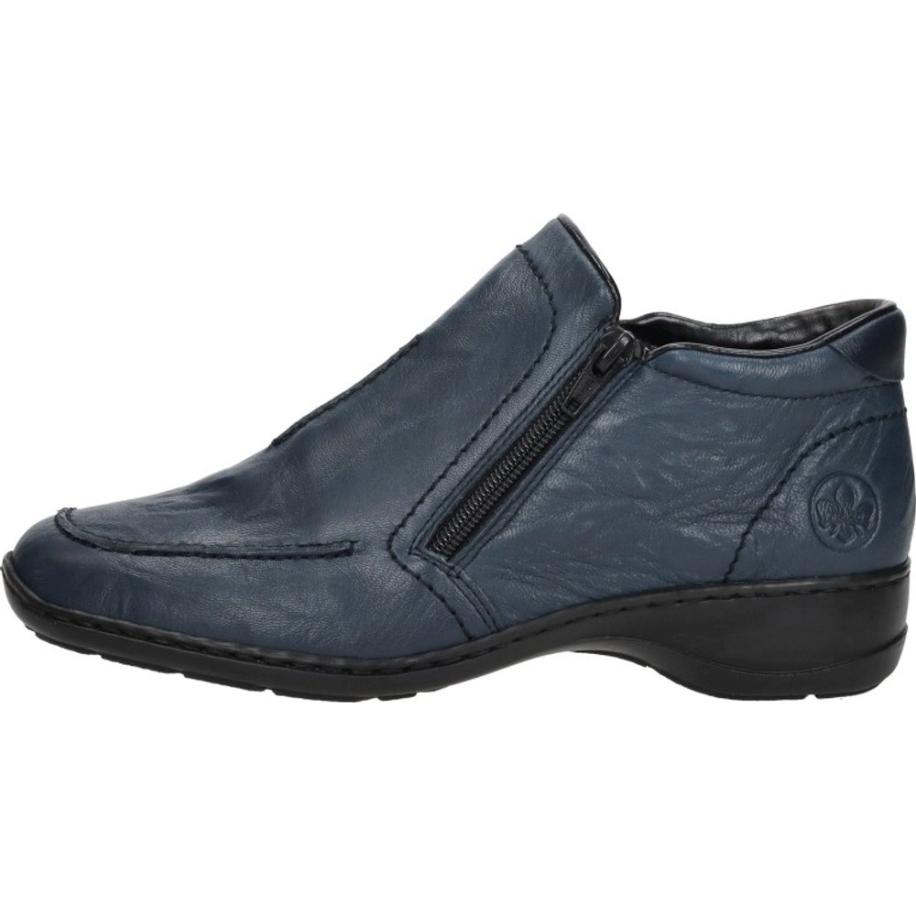Rieker - Enkellaarsjes Plat Blauw