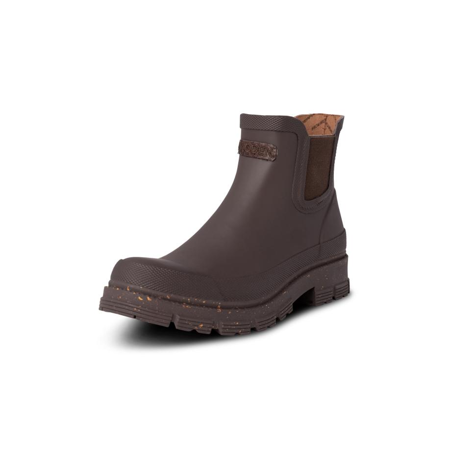 Woden WODEN Regenlaarzen chocoladebruin -
