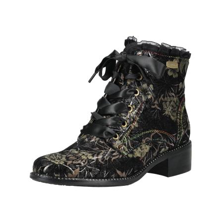 Laura Vita Laura Vita Veterlaarsjes brons / lichtgroen / zwart