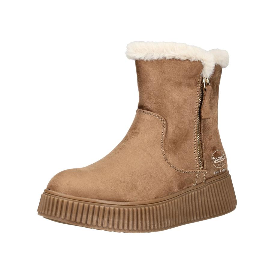 Dockers by Gerli Dockers by Gerli Enkellaarsjes beige / wit -