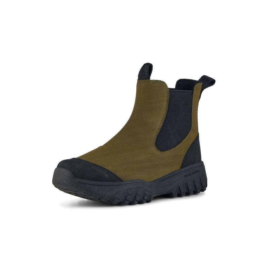 Woden WODEN Chelsea boots Magda olijfgroen / zwart -