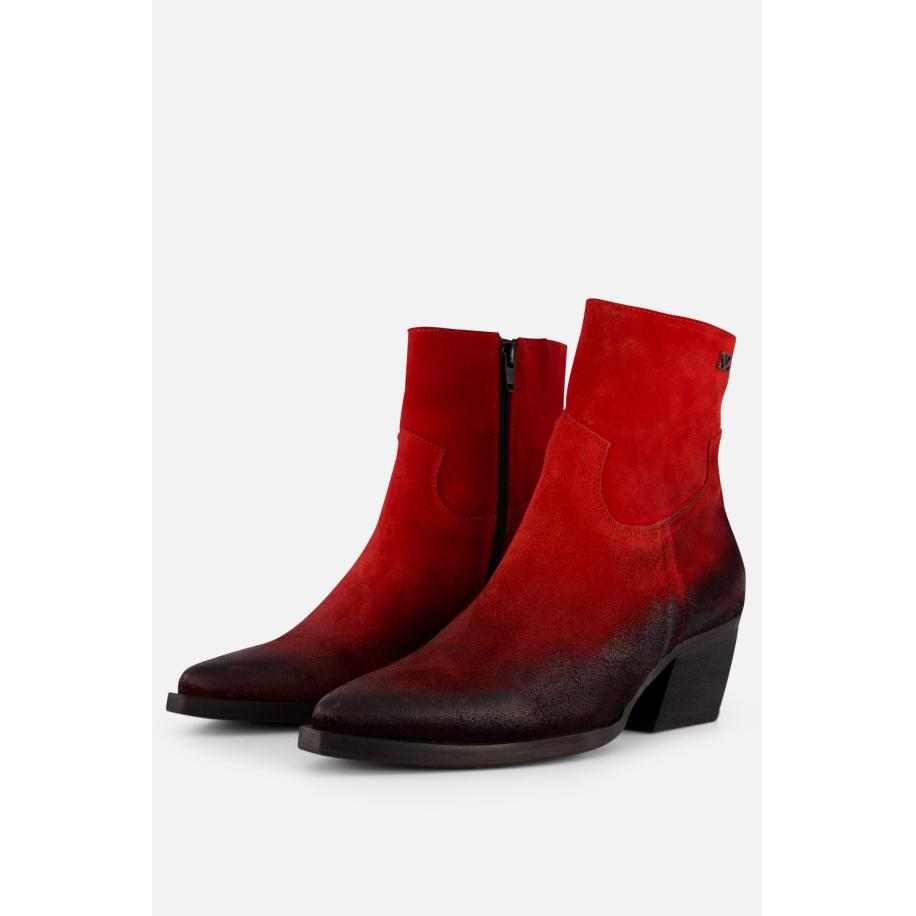 Lazamani Cowboylaarzen rood Leer Rood