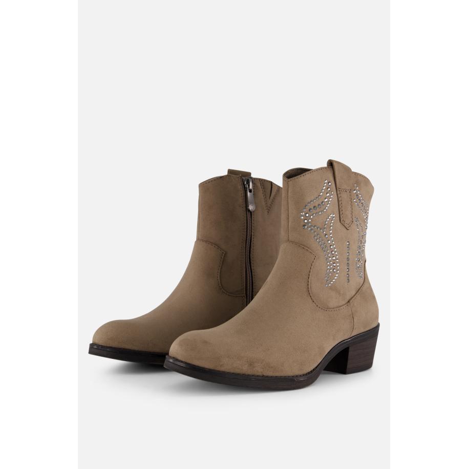 Marco Tozzi Cowboylaarzen taupe Textiel Bruin