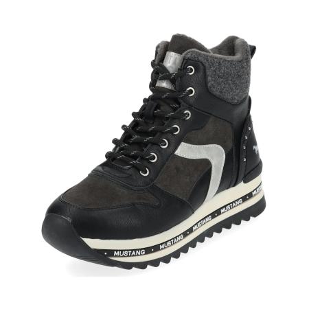 Mustang MUSTANG Veterlaarsjes donkergrijs / zwart / zilver / wit