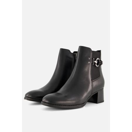 Marco Tozzi Enkellaarsjes zwart Leer