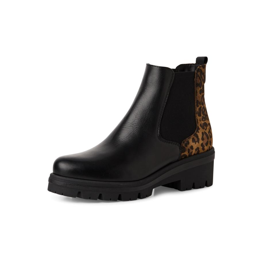 Tamaris Chelsea boots cognac / zwart Zwart
