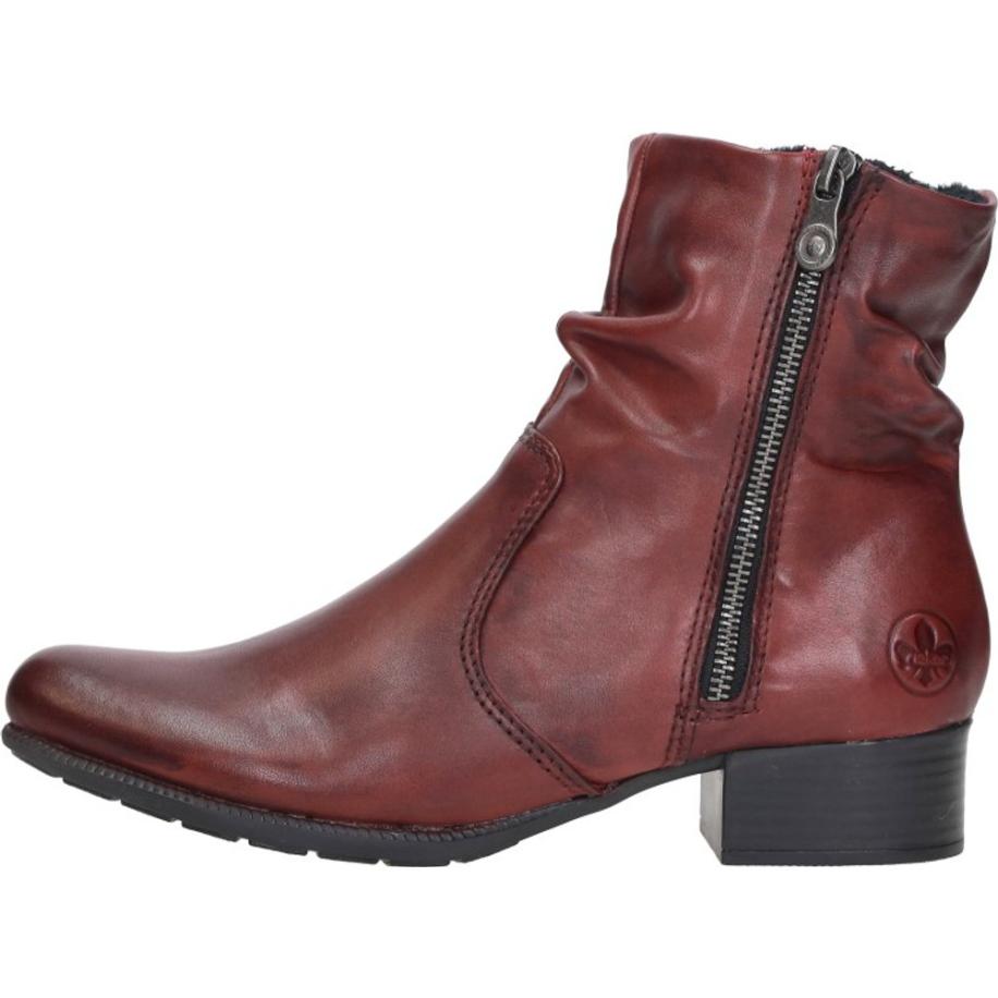 Rieker - Enkellaarsjes Hak Rood