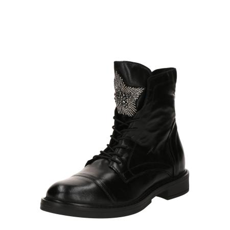 Mjus MJUS Veterlaarsjes zwart / zilver