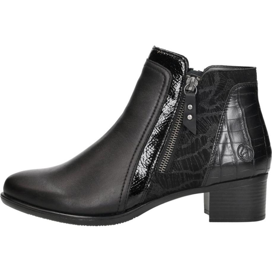 Remonte - Enkellaarsjes Hak Zwart