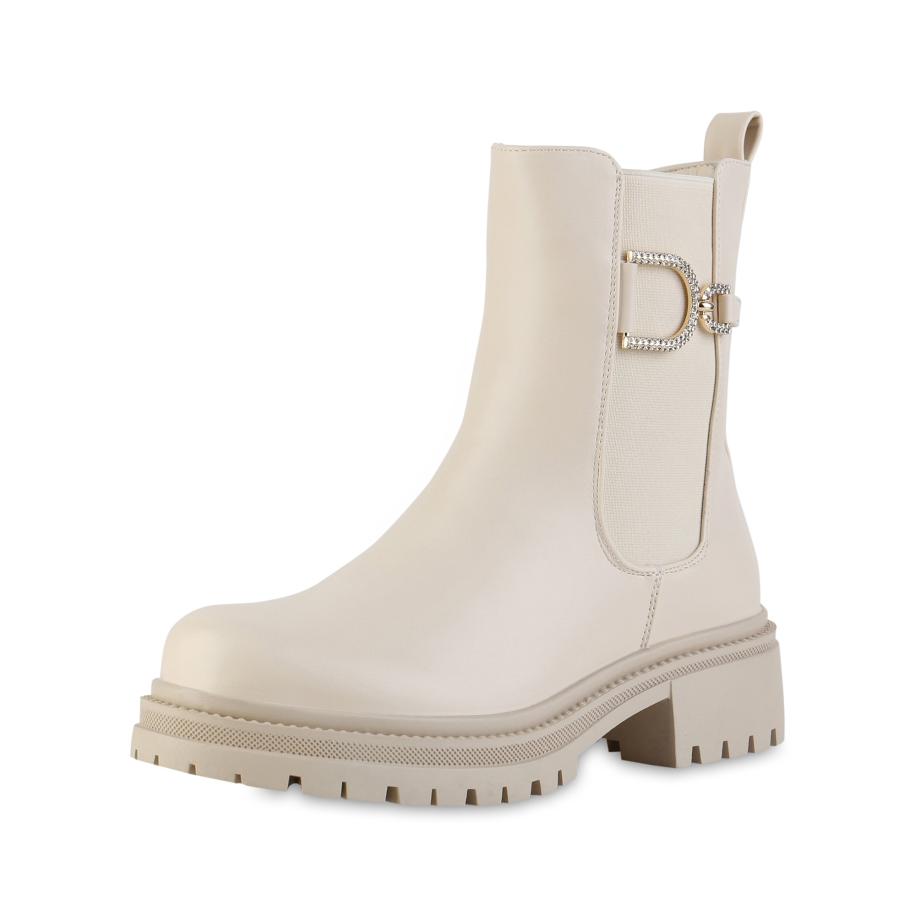 Van Hill Van Hill Enkellaarsjes beige -