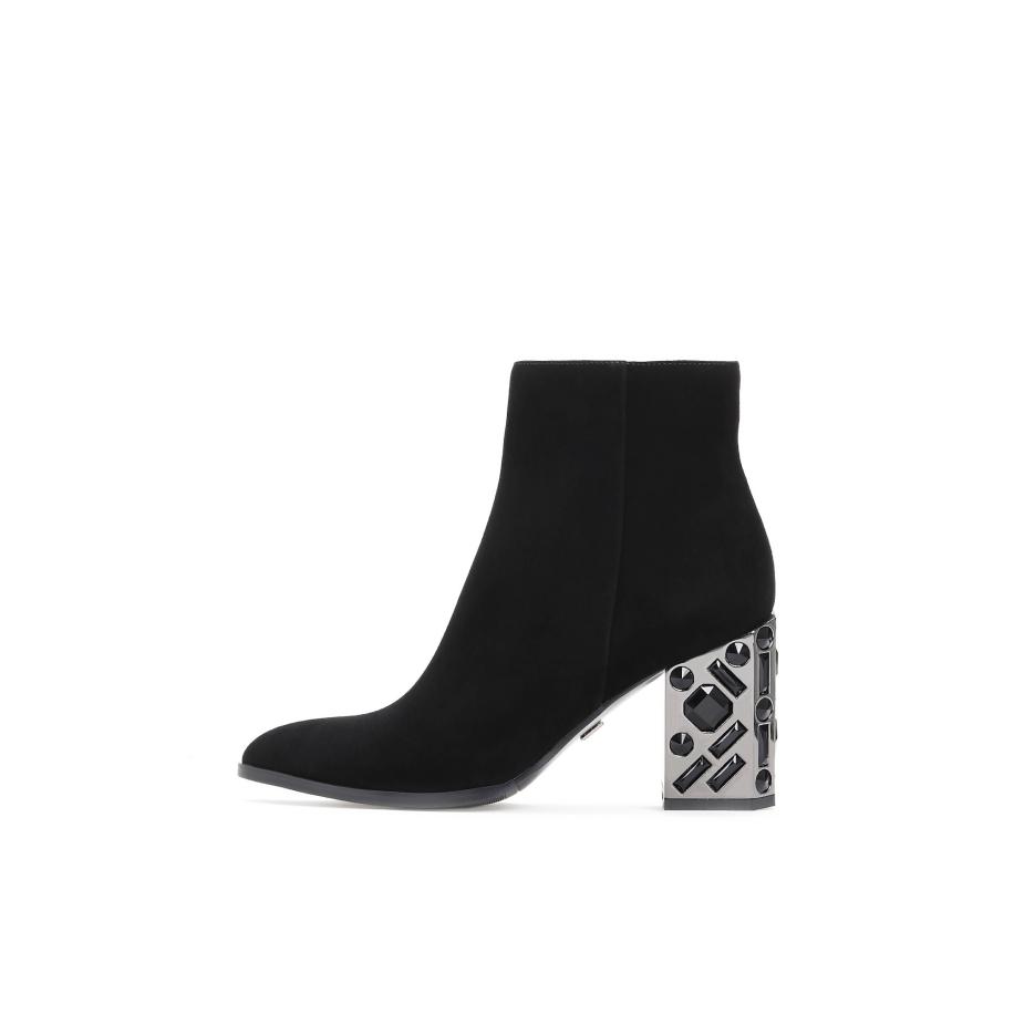 Kazar Kazar Enkellaarsjes zwart -