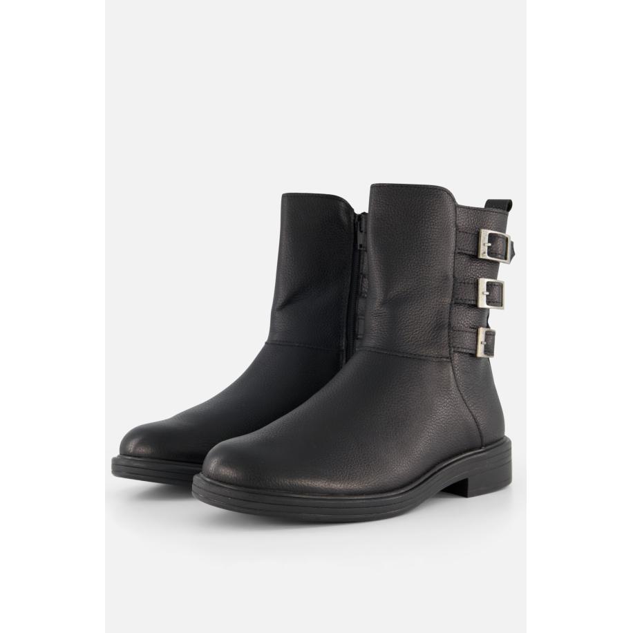 Feyn Enkellaarsjes zwart Leer Zwart