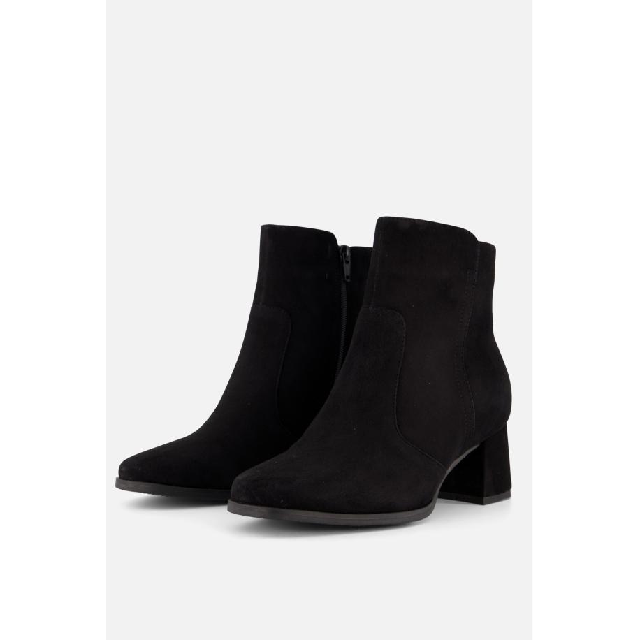 Feyn Enkellaarsjes zwart Suede Zwart