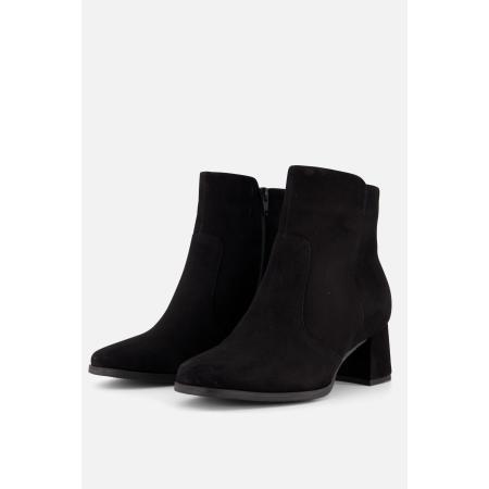 Feyn Enkellaarsjes zwart Suede