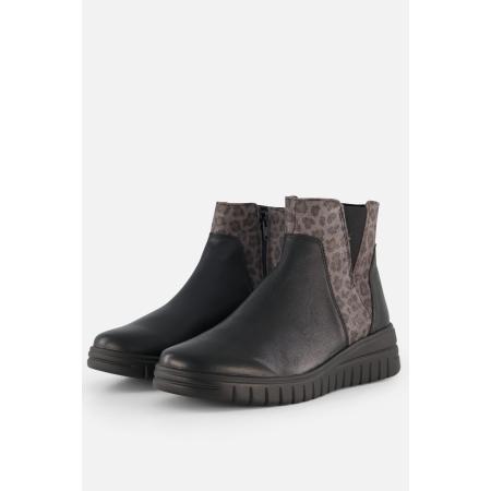 Feyn Enkellaarsjes zwart Leer